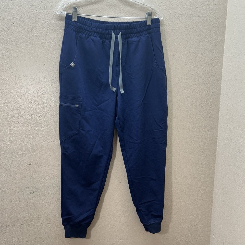 Figs Uman Relaxed Jogger Scrub Pants Navy Blue Women's M Petite Medical Nurse